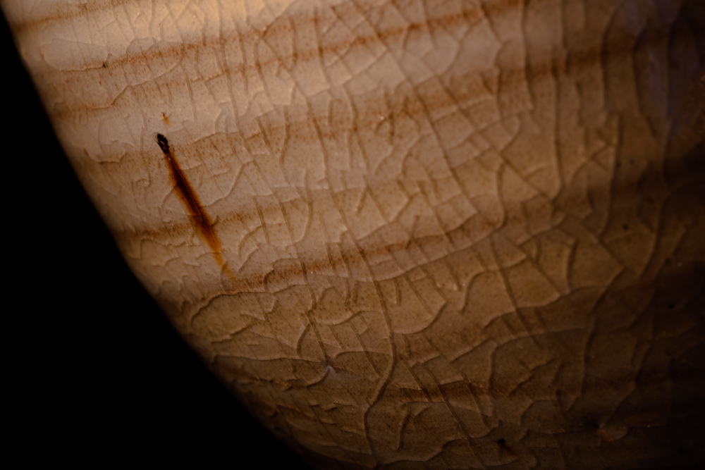 焼き物の碗のマクロ / Macro of a ceramics bowl