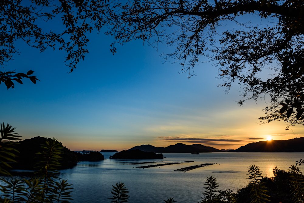 笠戸島の夕景 sunset landscape from Kasado island, Yamaguchi